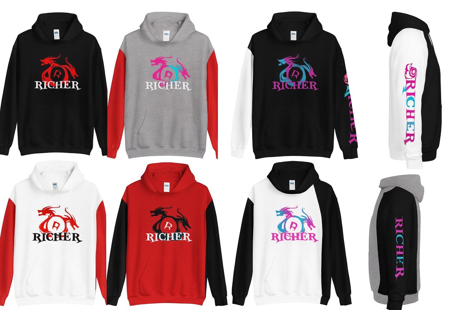 Custom Richer hoodies.